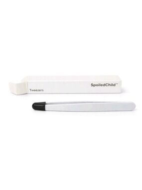 Spoiled Child White Slanted Tweezers Professional Grooming Tool Beauty